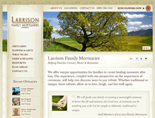 Tablet Screenshot of larrisonmortuary.com